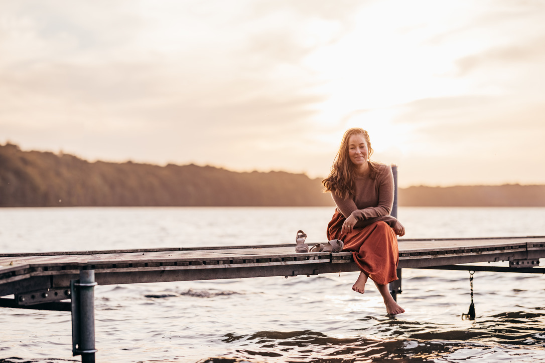 Relaxed woman outdoor